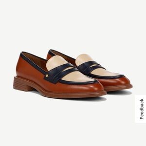 Franco Sarto Brown and Navy Loafers